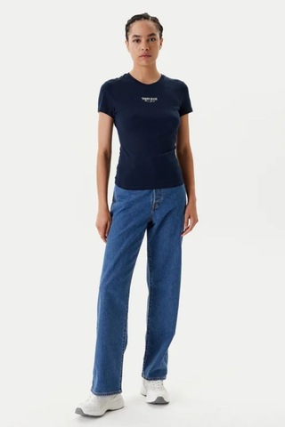 Tommy Jeans Tjw Slım Essentıal Logo2 Tee Ext Lacivert