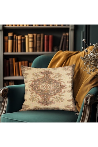 Turkıshrug Kıngdom Canlı Boho Desenli Yastık Kılıfı Kare 43 X 43 Çok Renkli