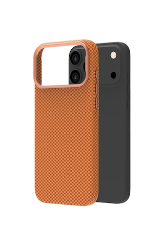 Buff Apple iPhone Uyumlu 17 Pro Max Magsafe Kevlook Kılıf Orange Turuncu