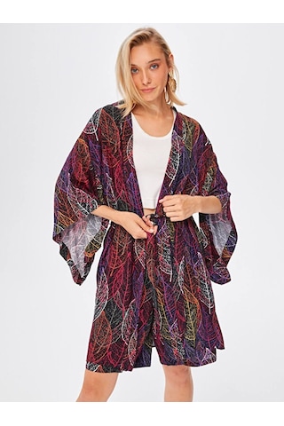 Faik Sönmez İri Yaprak Desen Kimono 67449 001