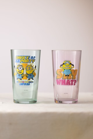 Rakle Minions 2'li Bardak Seti Pembe-yeşil 570 Cc Renkli