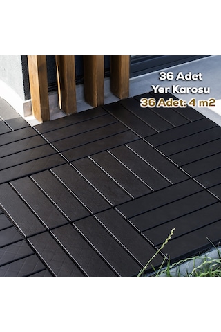 Porsima 1066 36lı Bahçe Balkon Teras Zemin Döşemesi Karosu Antras