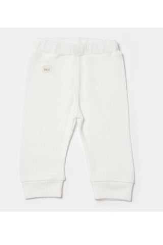 Bibaby Organik Pantolon Waffle Smile Ekru-11302 Ekru