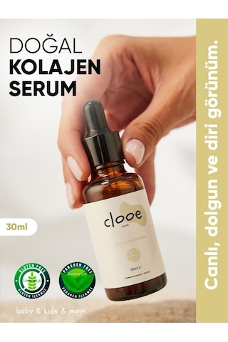 Clooe Doğal Kolajen Serum Gliserin + Hyaluronik Asit + Camellia Sinensis + Kolajen 30 ML