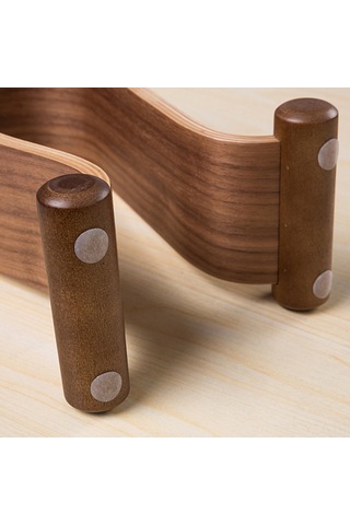 Yaozixa Kahverengi Ceviz Ahşap Kulaklık Tutucu - Kulaküstü Kulaklık Gösterim Sandalyesi - Dayanıklı Ahşap U Tipi Stant