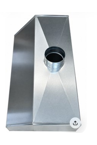 Sac Davlumbaz Havalandırma Uzunluk 90 Genişlik 50 Yükseklik 32 Cm Çıkış Boğaz Ölçüsü 13 Cm Galvaniz