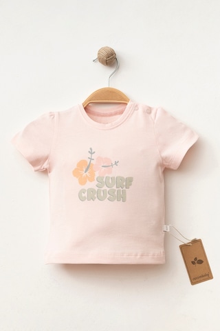 %100 Pamuklu Surf Crush T-shirt Pembe