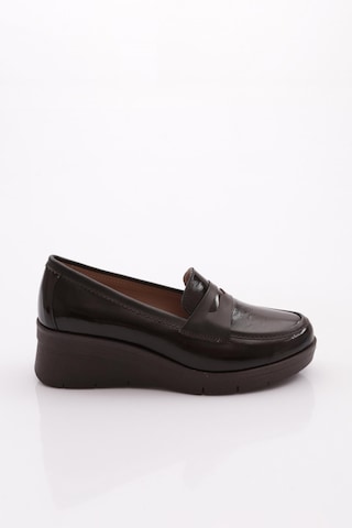 Dgn 1042 Kadın Loafer Ayakkabı Kahve Rugan