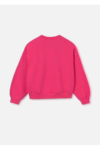 Kız Çocuk Metalik Desenli Sweatshirt Pembe 6402 Pembe