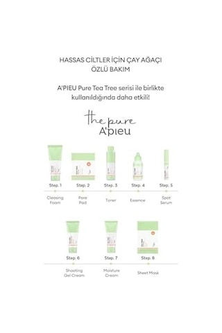 A'pıeu Yağlama Ve Sivilcelenme Eğilimli Ciltler İçin Gözenek Bakım Pedi A'pıeu The Pure Tea Tree Pore Pad