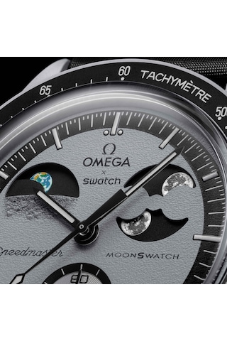 Swatch Omega Moonswatch Mission To Earthphase So33m700 Gri
