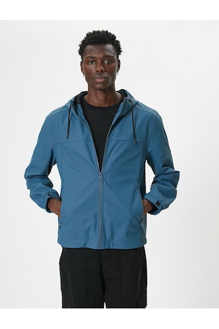 Koton Mevsimlik Ceket Slim Fit Fermuarlı Petrol 5wam20065hw Petrol