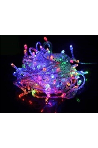 Renkli Dekor Lambası 10 Metre 100 Led Çok Renkli