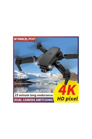 4k Hd Çift Kamera Drone Wifi Fpv, Yükseklik Tutma, Uzaktan Kumanda & Başlangıç Seviyesi Uçuş E88pro