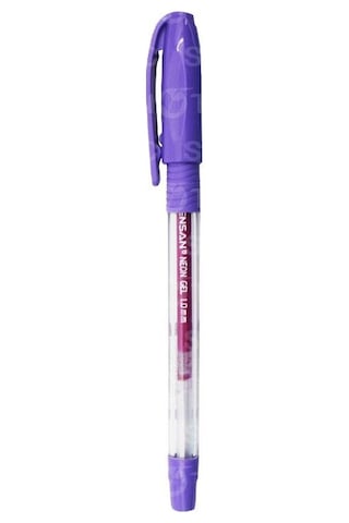 Neon Jel Kalem Mor Renk 0.8mm Pensan Neon Gel Tükenmez Kalem Mor