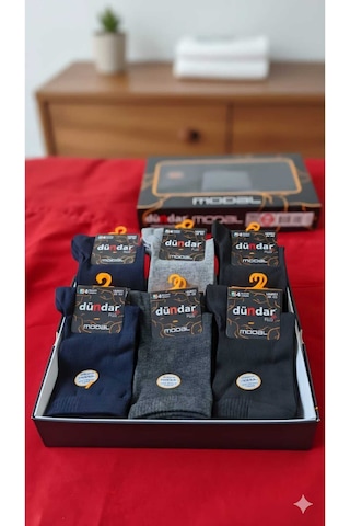 Unisex Modal Soket Çorap, Asorti, 12'li Kutu Set3