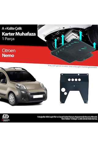 S-dizayn Citroen Nemo Çelik Karter Muhafaza 2008-2017 A+ Kalite