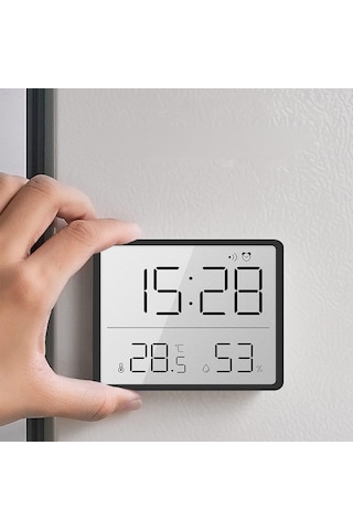Hymark Mıknatıslı Lcd Dijital Ekran 9x7 Cm Pilli Mini Saat Alarm