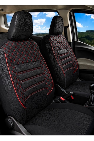 Fiat Albea Uyumlu Oto Koltuk Kılıfı Gofraj Kumaş - Tam Set