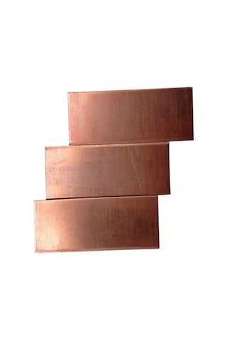 Kaplamasız Saf Bakır Levha Plaka 4x8 Cm - 8 Adet