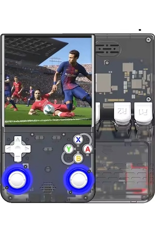 R36 Ultra El Oyun Konsolu 4'' Ips Ekran 64 Gb Linux Sistem 21.000 Oyun - Siyah