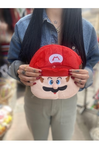 Super Mario Peluş Sırt Çantası 22 Cm-2035 Altın
