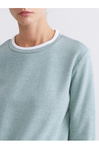 Lcw Eco Yeşil Bisiklet Yaka Kadın Sweatshirt