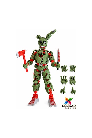 Springtrap Dummy 13 Eklemleri Hareketli T13 Balta Hediyeli