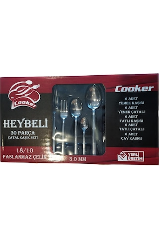 Cooker Heybeli Catal Kaşık Seti 30 Parça Crk2855 6322