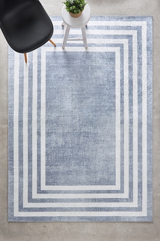 Kaşmir Halı Sare By Frame Gray Yıkanabilir Kaymaz Taban 100X200 CM Salon Mutfak Halısı Yolluk Kilim