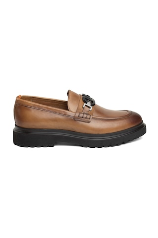 Marcomen 19578 Erkek Hakiki Deri Loafer Ayakkabı Taba-taba Taba