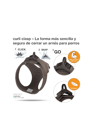 Vest Harness Curli Clasp Air-mesh Brown Xs Çok Renkli