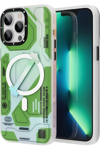 Youngkit Apple Uyumlu iPhone 13 Pro Max Kılıf Magsafe Şarj Özellikli YoungKit Metaverse Serisi Kapak YOUNGKİT-TA85044