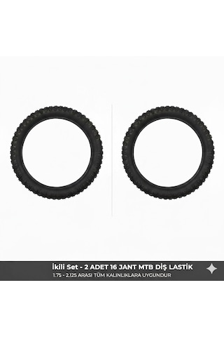 16 Jant Bisiklet Dış Lastik Takımı 2 Adet 16x1.75 1.95 2.125 Uyumlu Çocuk Bisikleti Mtb Lastiği