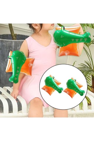 Ganzhoushop Yüzme Kolu Havuzu Şişme Renkli Bantlı Çocuk Güvenliği Çok Renkli