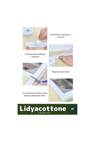 İzolasyon Bant Su Geçirmez Sızdırmaz Dayanıklı Pvc Yağ Kenar Küf Önleyici 3.2m Gri