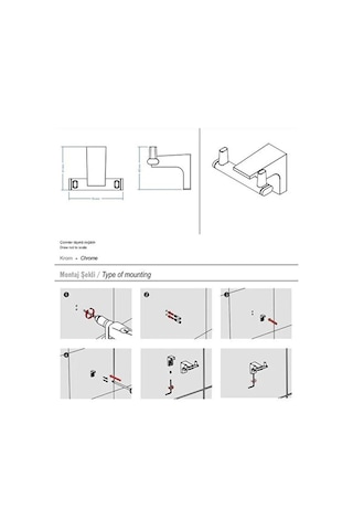 Deppot F1 İkili Bornoz Askılık-krom Çok Renkli