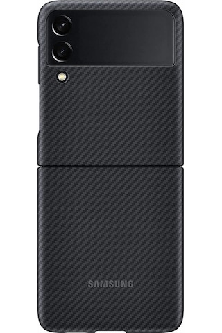 Samsung Uyumlu Galaxy Z Flip3 5G Aramid Cover Kilif, Siyah 526725154