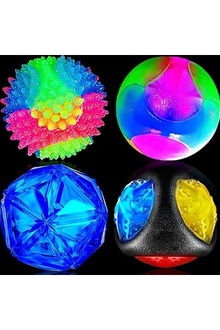 Hangfox Köpekler İçin Dayanıklı Tpr Fırlatma Topu - Parlak Işıklı Ve Sesli, Diş Temizleme Ve Diş Gıcırdatma Egzersizi Sağlar, Interaktif Oyun Eğlencesi Yeşil