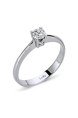 Lova F Renk 0,24 Karat Pırlanta Tektaş Yüzük - 1040066