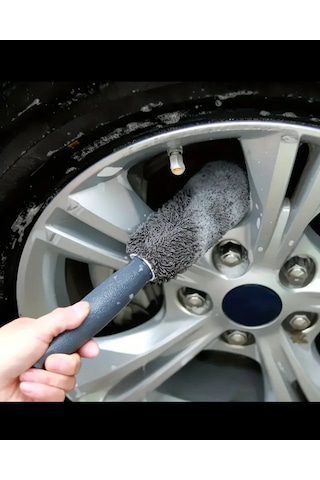 Jant Temizleme Fırçası Süngerli Üstü Microfiber Saplı İthal Ürün