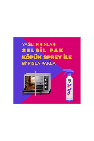 Selsil Pak 500 Ml Mucize Köpük Temizleyici Sprey Yağ Sökücü Yüzey Temizleyici Parlatıcı Pak Sprey Diğer