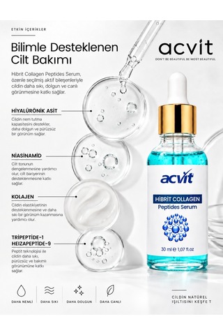 Acvit Hibrit Collagen Peptites Serum 30 ML