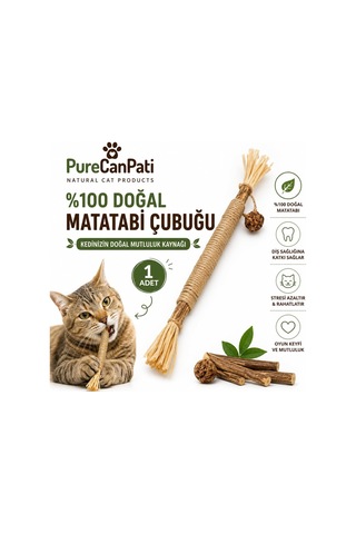 Purecanpati Matatabi Çubuğu Mısır Kabuğu,hasır Ip,matatabi Meyveli 1 Adet