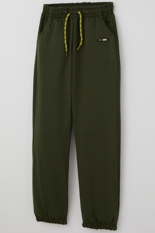 Breeze Erkek Çocuk Eşofman Altı Bağcık Aksesuarlı Arma Detaylı 4-8 Yaş, Koyu Haki Yeşil Koyu Haki