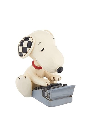 Jim Shore Peanuts Snoopy Yazma Minyatür Heykelcik, 7,5 Cm, Çok Renkli Diğer