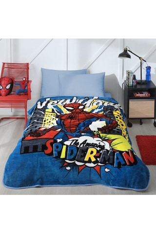 Özdilek Spiderman New York Disney Lisanslı Tek Kişilik Çocuk Batt Mavi