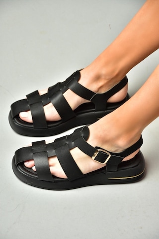 Fox Shoes S518106009 Siyah Kadın Sandalet Siyah