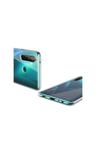 Noktaks - Realme 5i Uyumlu - Kılıf Şeffaf Soft Slim Fitt Süper Silikon Kapak - Şeffaf