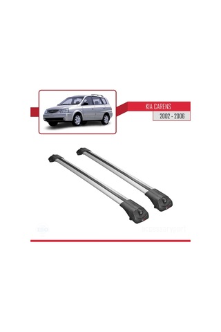 Kia Carens 2002-2006 Arası İle Uyumlu Ace-1 Ara Atkı Tavan Barı Gri